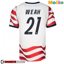 Moške Nogometnih dresov Združene države Timothy Weah #21 Domači SP 2026 Kratki rokavi